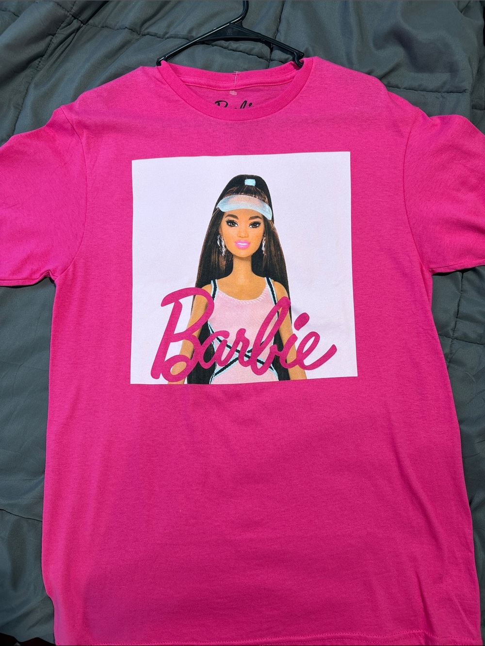 Barbie Hot Pink Graphic Tee with Doll Print